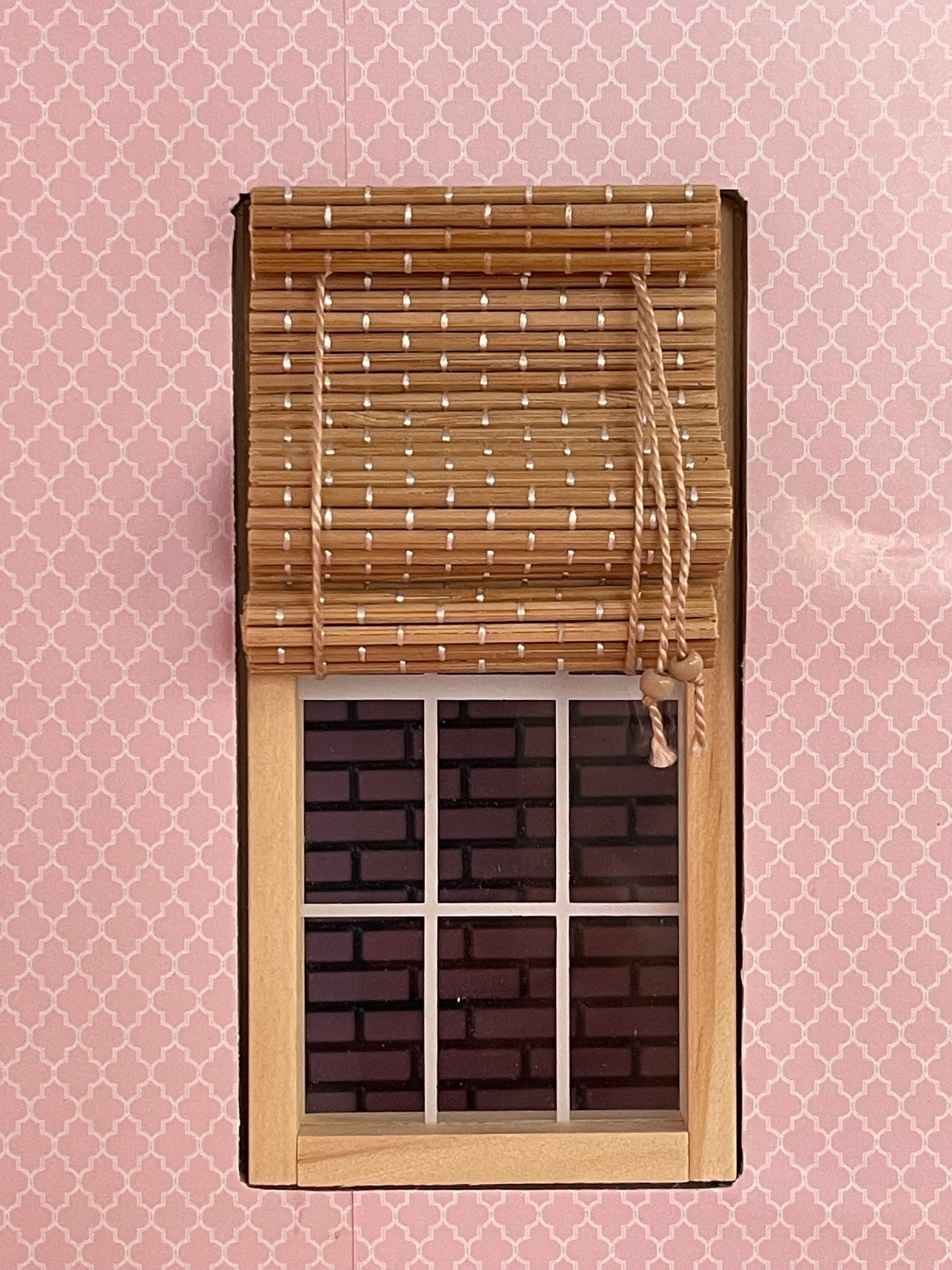 1:12 Dollhouse Miniature Bamboo Roll up Shade for Windows - B041 - Etsy