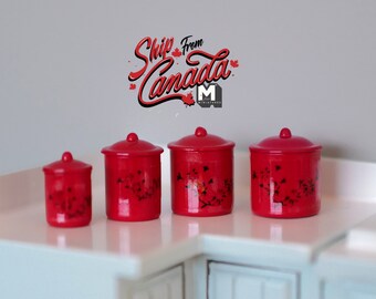 Dollhouse Miniature Canister Set - Etsy