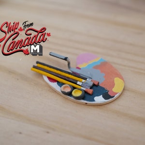 Dollhouse Miniature Artist Palette Set/painting decoration dolls house paint kit 1 12th scale miniature paint miniature painting - G055