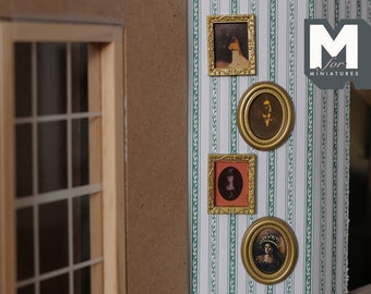 1:12 ドールハウス用品 ミニチュア 小型長方形メタルフォトフレーム