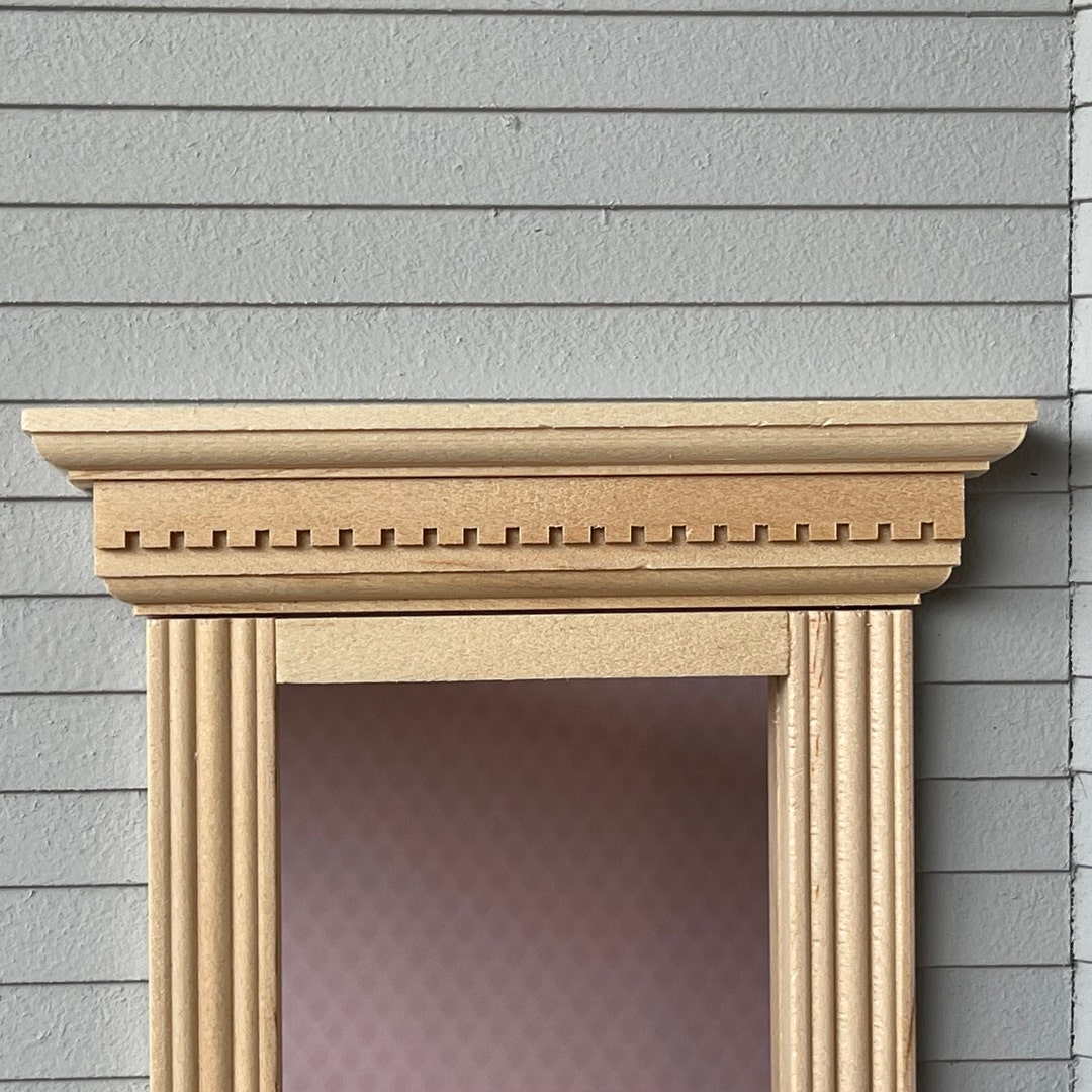 1:12 Dollhouse Supplies Yorktown Window Pediment , Dental Pediment Set ...
