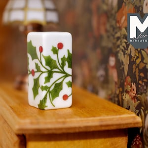 1:12 Dollhouse Supplies Miniature Ceramic Rectangle Flower Vase - B069