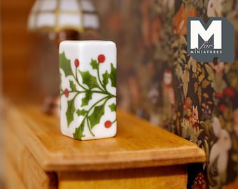 1:12 Dollhouse Supplies Miniature Ceramic Rectangle Flower Vase - B069