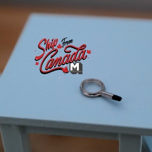 Miniature dollhouse 1:12 scale magnifying glass / stationery - F060