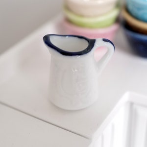 1:12 Miniature ceramic jug milk jug for dollhouse - A026