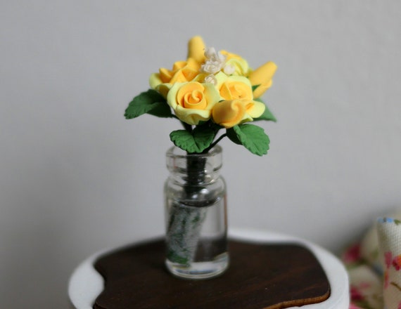 dolls house miniature flowers