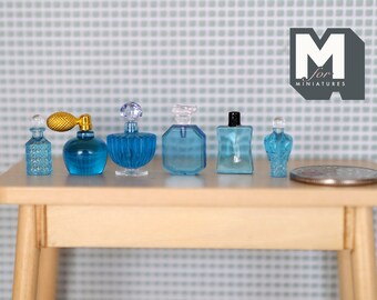 Juego de botellas para casa de muñecas, 6 botellas, 1 miniatura a escala 1/12 - H034