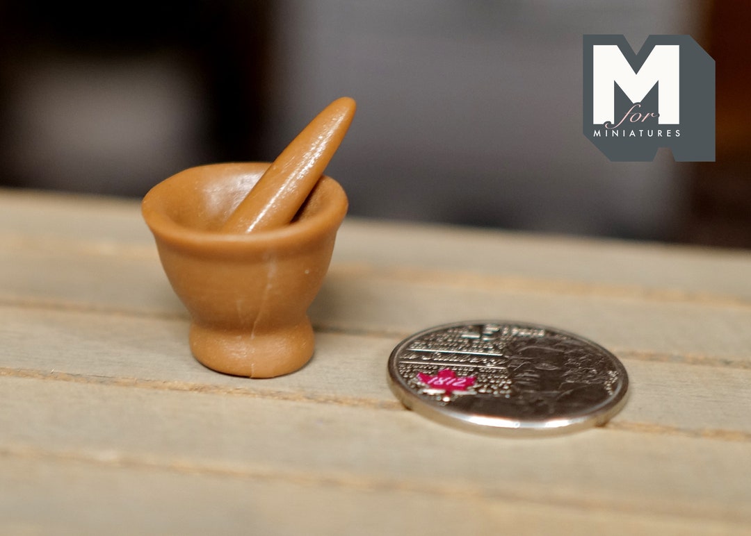 1:12 Scale Mortar And Pestle Kit * Dollhouse Miniature * 3D Printed...