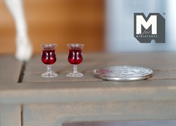 Casa Delle Bambole Miniatura Fatto a Mano Narrow Collo Blu Base Vino IN Casa Delle Bambole Miniatura Fatto a Mano Narrow Collo Blu Base Vino IN