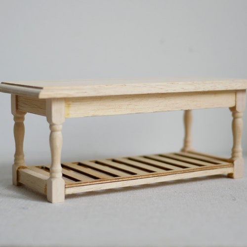 112 Dollhouse Miniature Unfinished Wooden Kitchen Prep Table Etsy