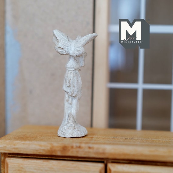 ドールハウス用品 妖精天使像 1:12スケール ミニチュア天使像 (鋳造 
