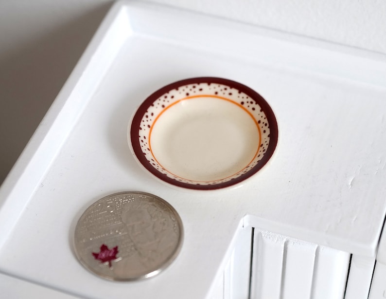 112 Dollhouse Miniature Plate / Dollhouse Bowl / Salad Bowl A020