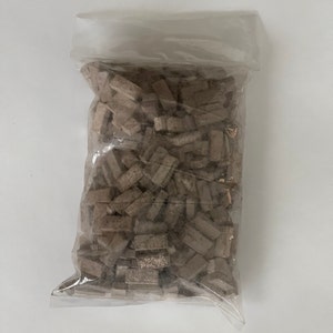 1:12 poppenhuisbenodigdheden echt bruine stenen mix, 325 counts miniatuurstenen I041