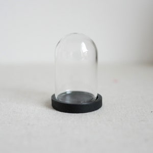 1:12 poppenhuisbenodigdheden miniatuur glazen koepeldisplay op houten basis, poppenhuisbenodigdheden decoratie gemaakt van glas en hout -