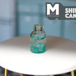 Dollhouse Supplies Miniature Summer drink , Bottle of Juice with ice E094