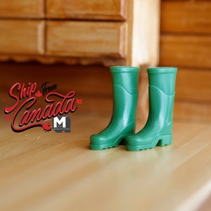 Puppenhaus Zubehör Miniatur-Gummistiefel Gummistiefel 1:12-B077
