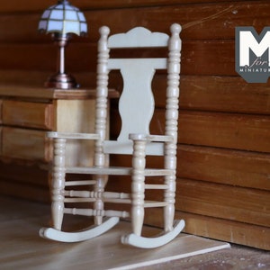 Dollhouse supplies rocking chair dolls house furniture rocker 1 12th scale miniature - J036