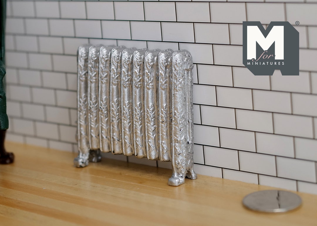 Dollhouse Supplies Miniature Antique Radiator Dolls House 1 12th Scale ...
