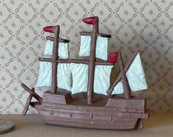 Dollhouse Miniature Sailing Ship , Sailing Boat, Sail Boat (soft plastic) - G035