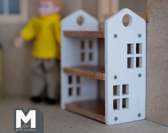 Mensola Da Parete In Miniatura Per Casa Delle Bambole – Scala 1:12, Giocattolo In Legno, Accessorio Per Camere In Miniatura – Haloppe