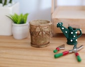 1 12 Dollhouse Miniature Clay Pottery Planter, clay flower pot gardening 1 12 scale miniature plants container
