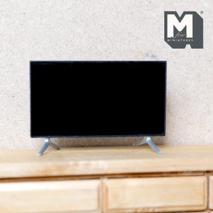 Miniature Flat Screen TV 1:12 Scale Dollhouse Supplies Television (non working) (eq. 32 inch TV) - H030