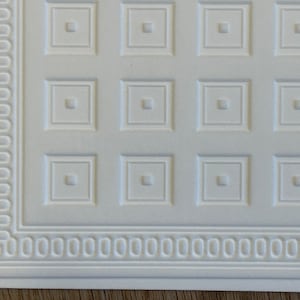 Dollhouse Supplies Embossed Faux Tin Ceiling Panel Sheet 13-1/2&quot; x 9-3/4&quot;