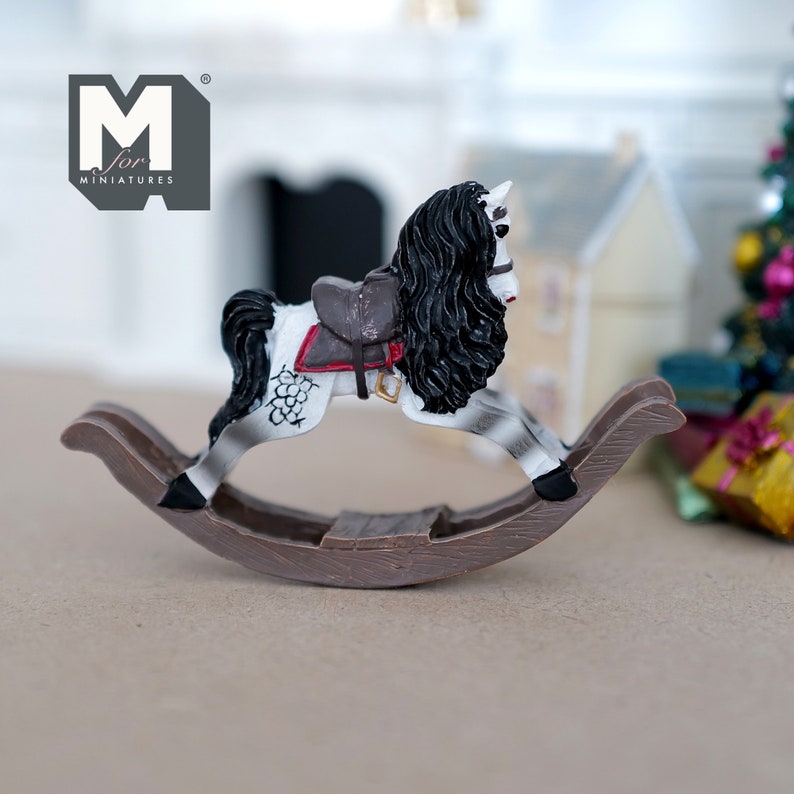 Dollhouse Supplies Rocking Horse , 1:12 Scale Miniature Trojan Horse ...