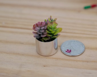 Set 4 Piante In Miniatura Per Casa Delle Bambole – Vasi Finti In Resina, Dettagli Realistici, Per Decorazione E Progetti Fai-da-te, Dimensioni 1,5x3,5 Cm