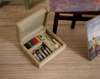 Dollhouse Supplies painting decoration dolls house paint kit 1 12th scale miniature - G044