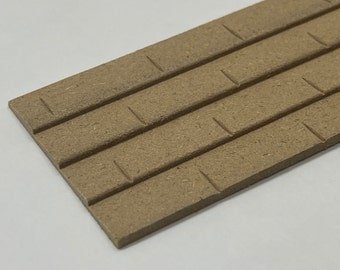 Foglio di tegole per tetto di casa delle bambole in scala 1:12, tegola in MDF in miniatura, lunghezza 14 pollici - J052