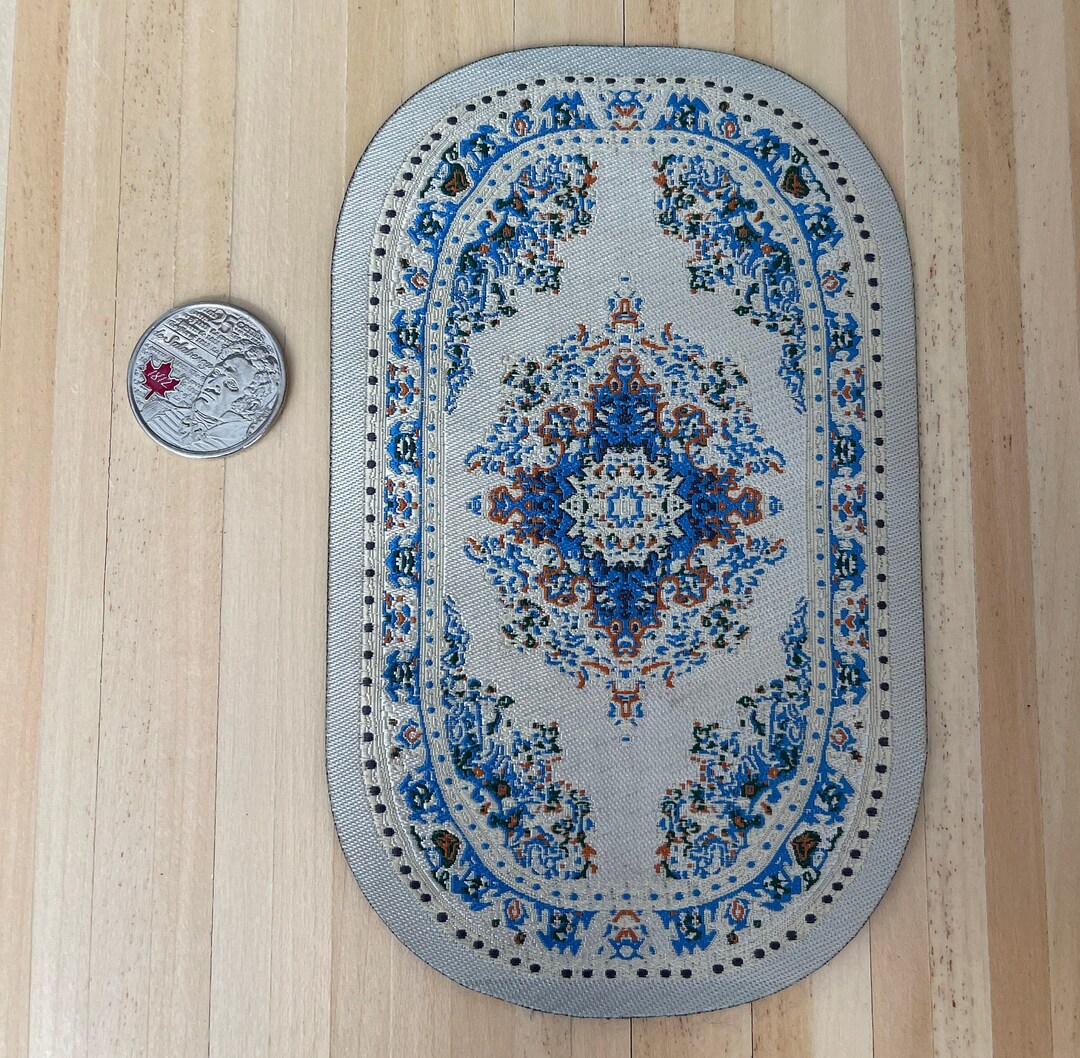 1:12 Miniature Oval Rug , Dollhouse Supplies Living Room Area Rug ...