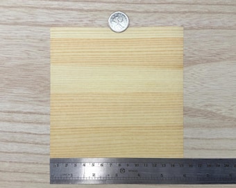 ミニチュアサイズの松材ベニヤシート、5-7/8インチ四方、厚さ0.15mm、DIYドールハウス用品（粘着式ではありません）
