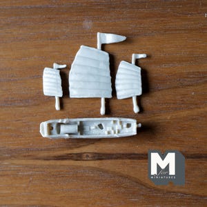 Dollhouse Supplies Miniature Sailing Ship Model 1:12 Scale Dollhouse Supplies Decoration Boat (self assemble) (cast resin) - G069