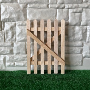 Dollhouse Supplies Unfinished Picket Fence , Backyard Fence , Patio Fence , Flower Fence , 2&quot; wide x 3&quot; high - I044