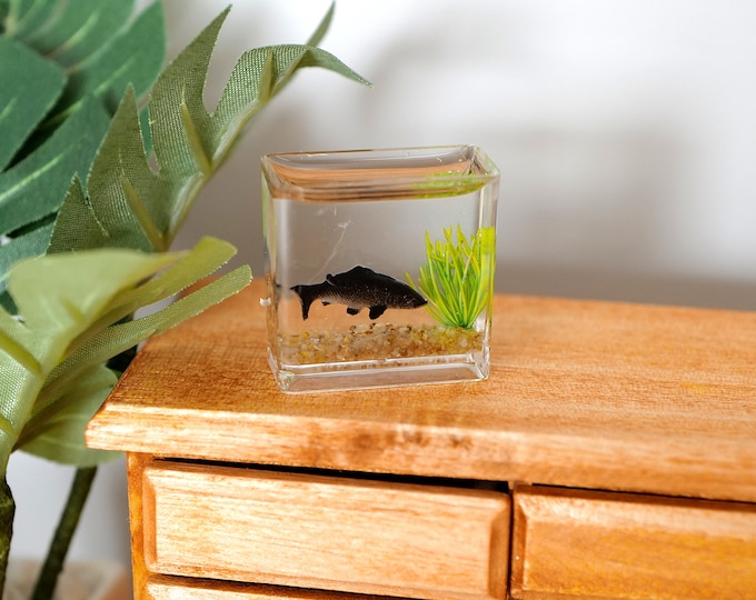 112 Scale Miniature Dollhouse Fish Bowl Mini Fish Tank Etsy