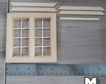 Miniatura Per Casa Delle Bambole: Porta Interna In Legno Non Verniciato A 6 Pannelli, Scala 1/12 - Italia - Foto 8