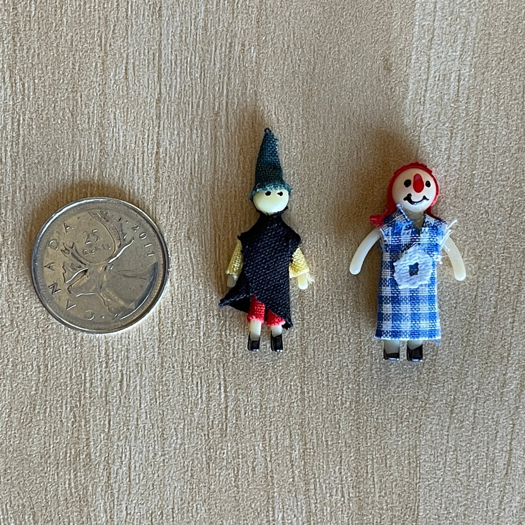Molded Rag Miniature Rag Dolls for 1 Inch Scale Dollhouse Supplies Children Babies ...