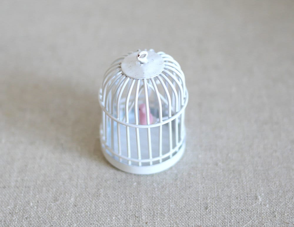 1:12 Maßstab Metall Vogel Käfig mit Einem Feste Tumdee Puppenhaus Miniatur Pet 