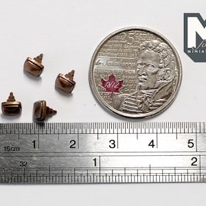 Dollhouse Miniature Cabinet Pulls Dresser Knobs Drawer Pulls Door Knobs Brass Bronze 4 Piece Pack (Z) A049