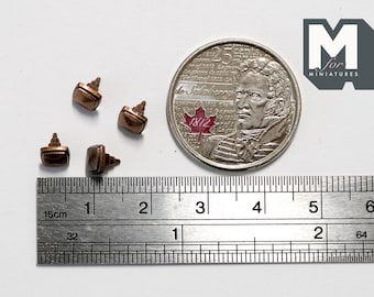 Dollhouse Miniature Cabinet Pulls Dresser Knobs Drawer Pulls Door Knobs Brass Bronze 4 Piece Pack (Z) A049