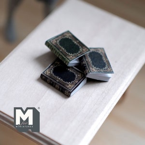 1:12 Dollhouse Supplies living room decoration miniature hardcover book set of 3 - C039