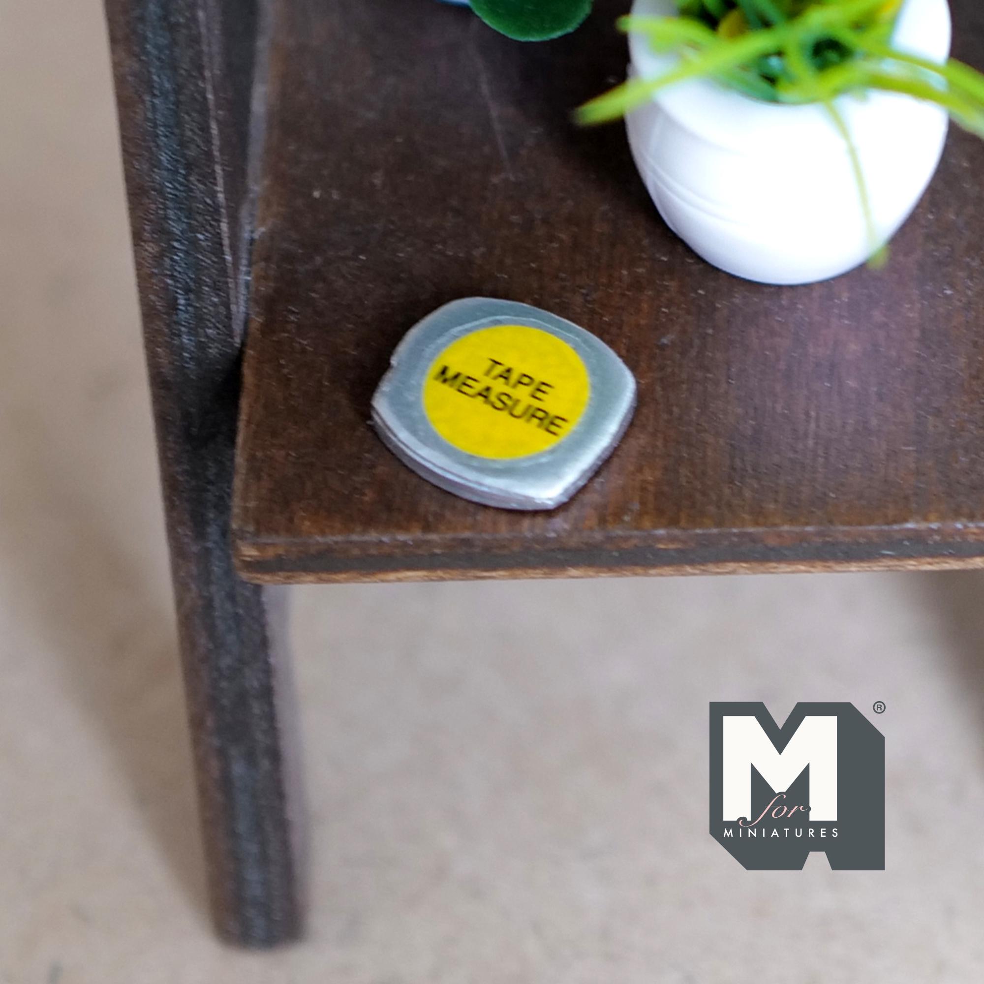Miniature Measure Tape 1:12 Scale Tape Measure 9/16 inch wide (metal) - F076