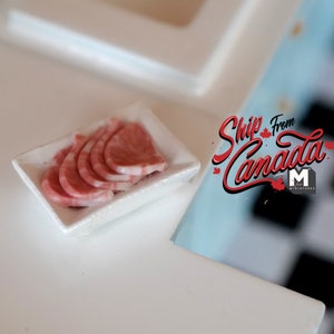 1:12 scale Dollhouse Miniature Fresh Food, slice of meat - E012