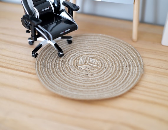 Floor Mat Round Rug For Office Chair Hand Woven Round Area Rugs