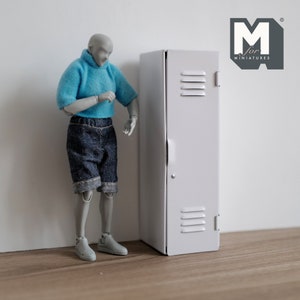 1:12 Scale Miniature Cube Locker , Work Place Locker , Storage Locker , Locker Cabinet (metal) - K025