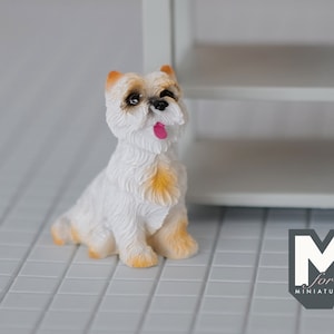1:12 Dollhouse Supplies Miniature dog terrier 1 12th pet miniature animal pet C055