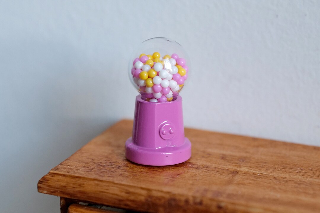 112 Dollhouse Decoration Miniature Table Top Gumball Machine Etsy