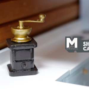 Dollhouse Supplies Miniature Coffee Bean Grinder, Tiny Coffee Bean Grinder, 1/12th Coffee - E054
