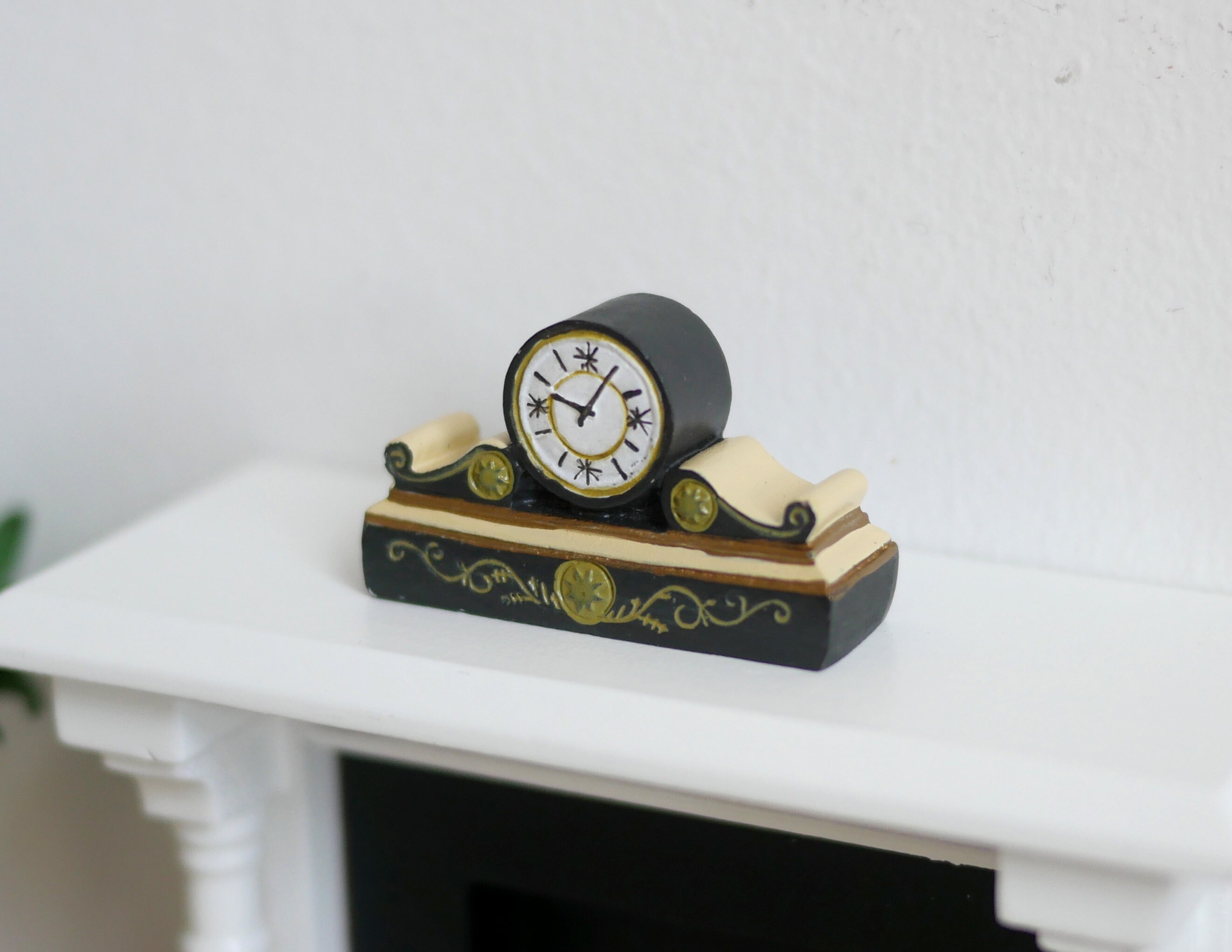 Dollhouse Tabletop Anniversary Clock Dolls House Living Room Etsy